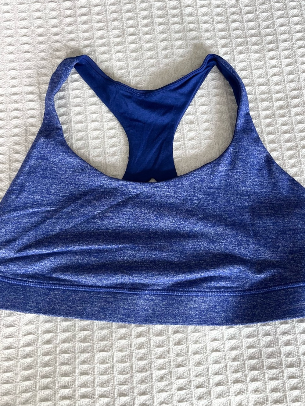 lululemon athletica Royal Blue heathered Racerback Sports Bra size 12